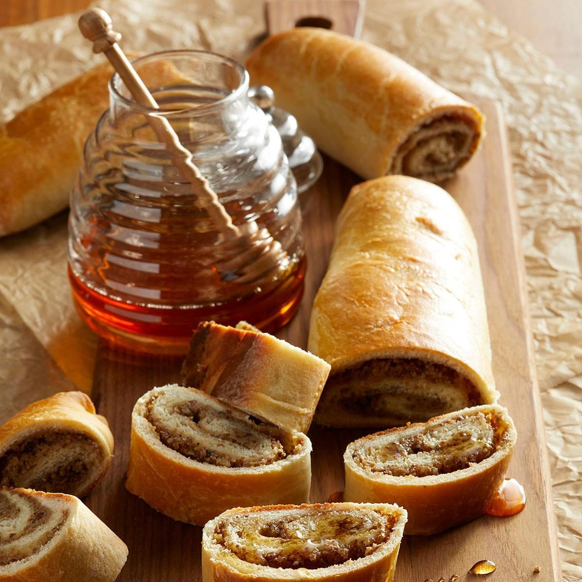 Sour Cream Rolls with Walnut Filling