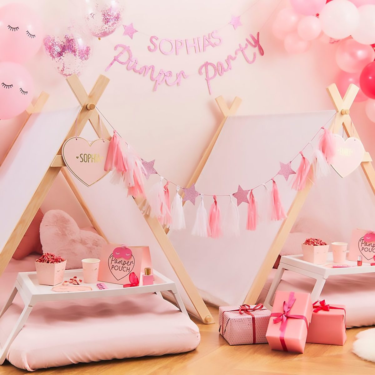 Spa birthday party bunting