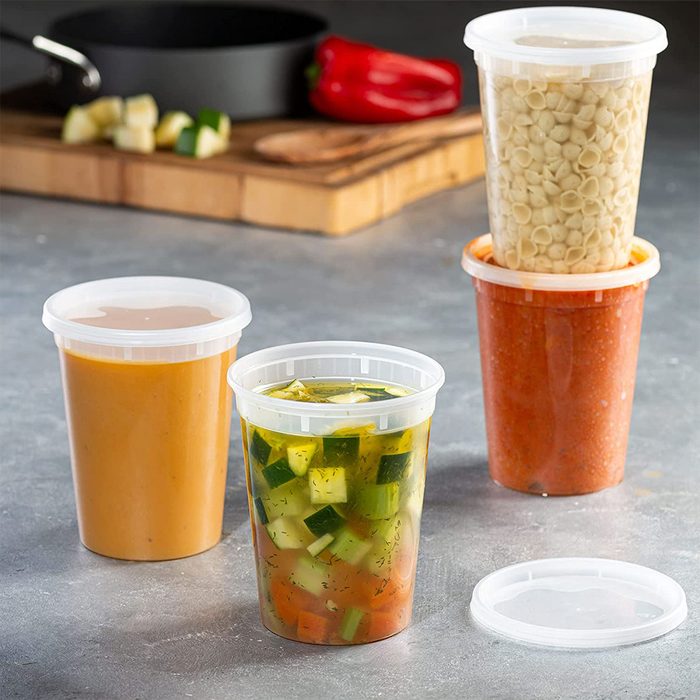 Zeml 32 Oz. Deli Food Storage Freezer Containers With Leak Proof Lids