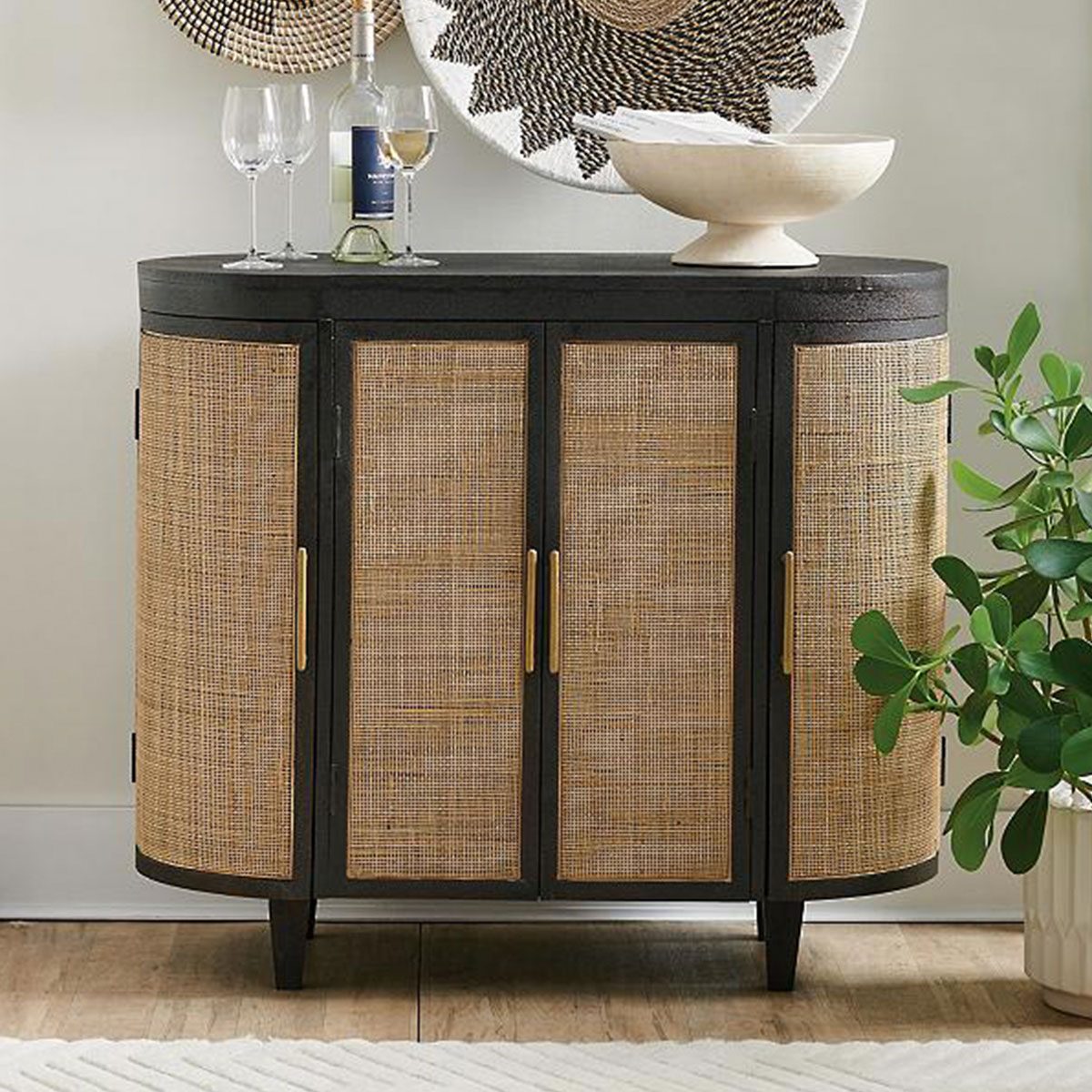 Curved Bar Cabinet