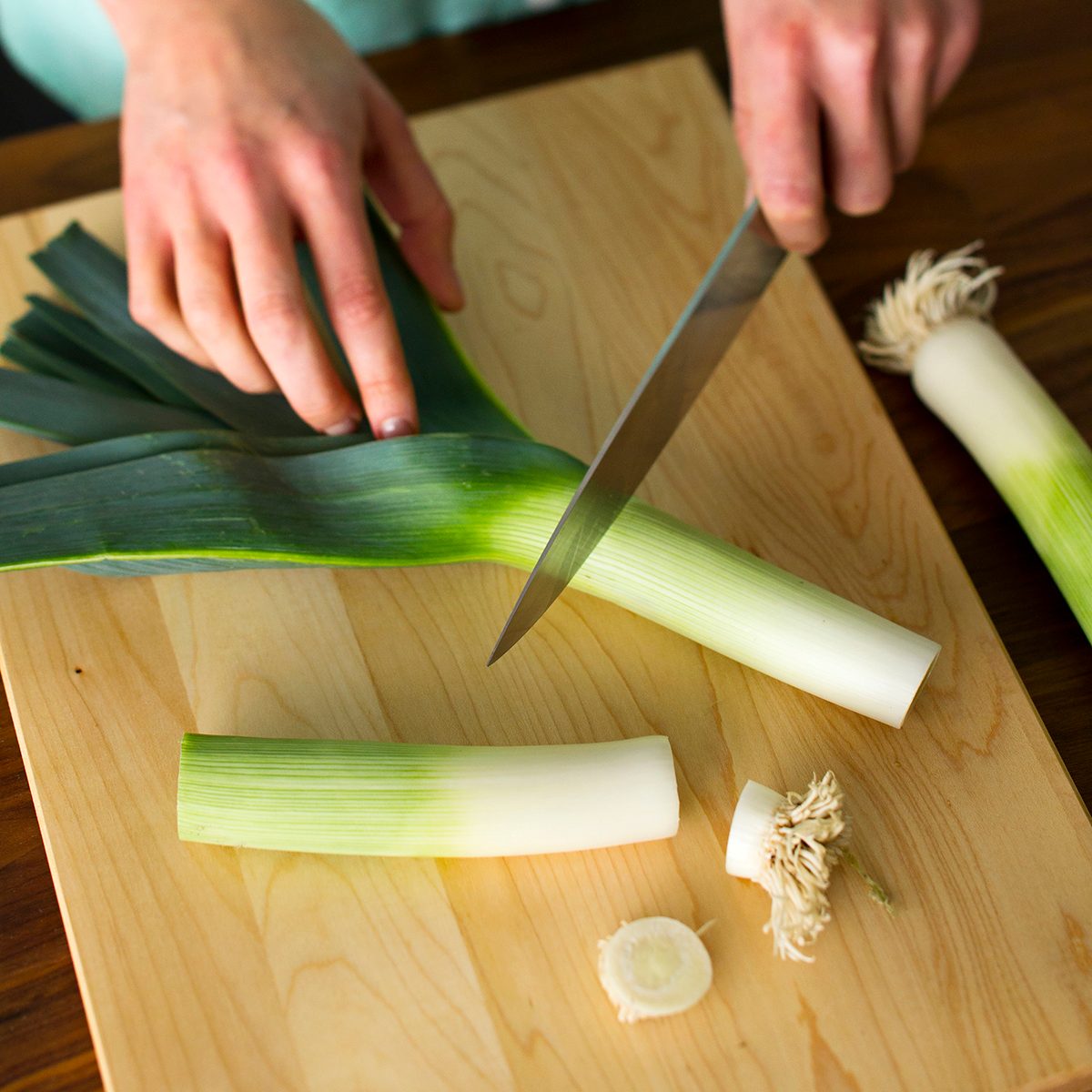 How to clean leeks, slicing leeks