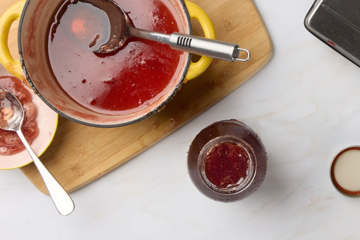 add jelly to jars