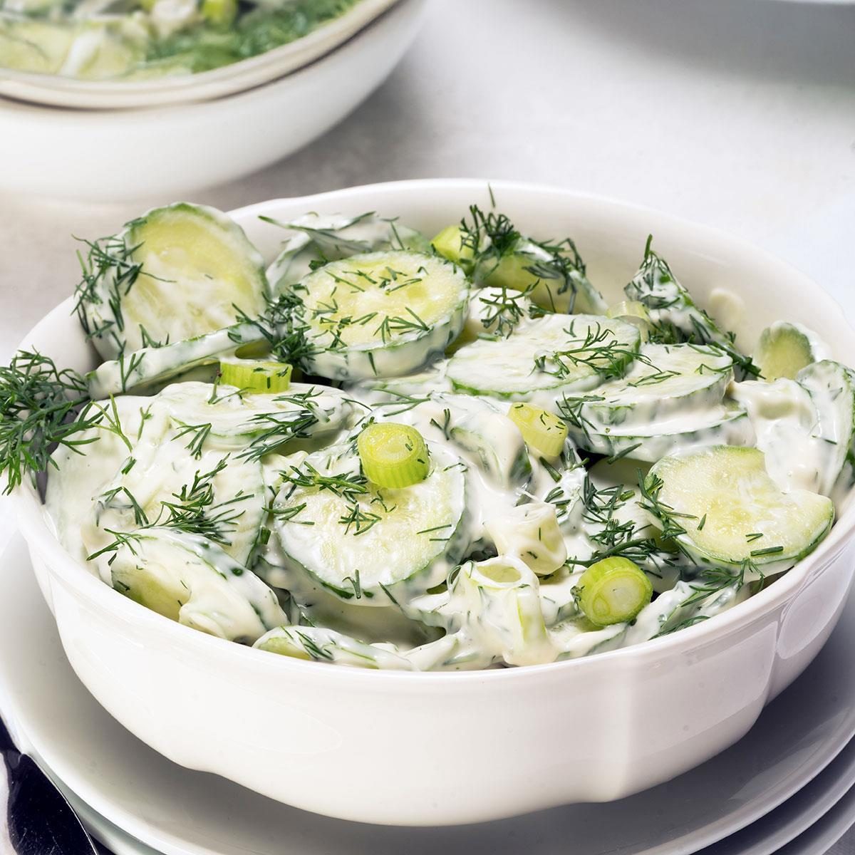 Cucumber Salad with Miracle Whip