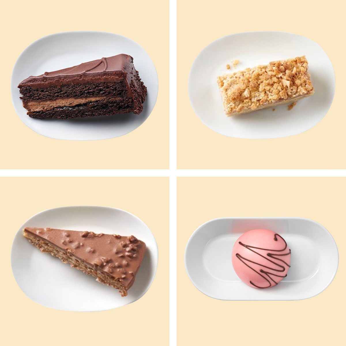 IKEA's desserts on color background