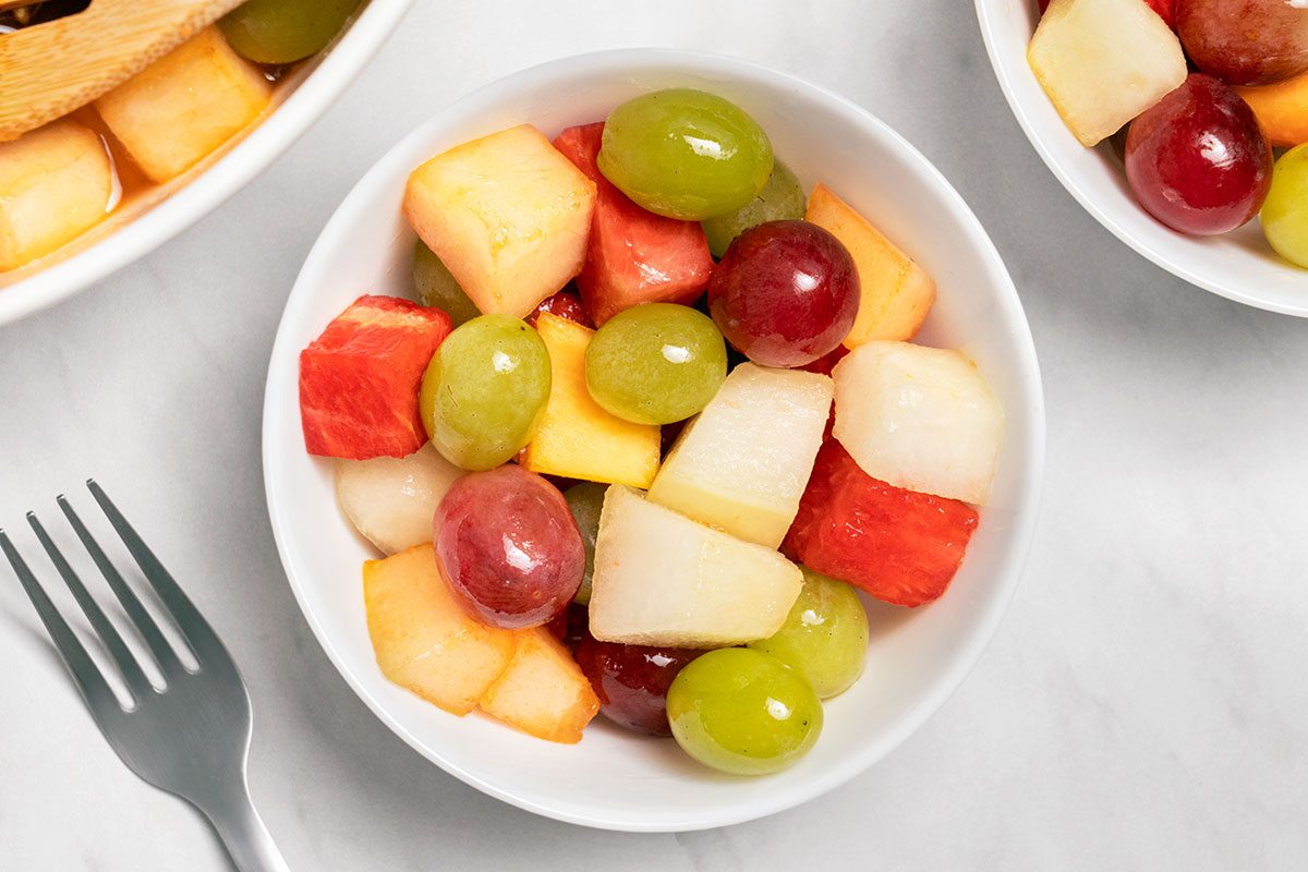 Fruit Salad With Watermelon And Grapes 